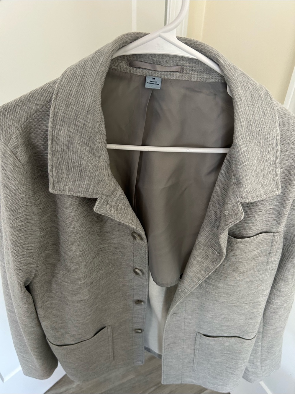 Joseph Abboud Light Gray Button-Front Blazer